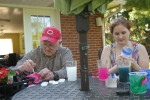 Residents of FFC housing work on an arts & crafts project. Courtesy FFC.